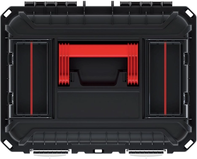 Přihrádky ve víku na drobné díly