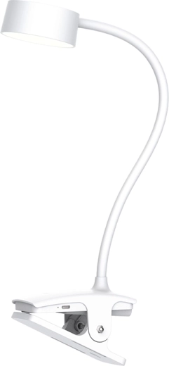 Solight led nabíjecí stolní lampička s klipem 2 W, 210 lm, 3cct, bílá