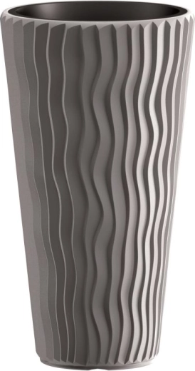 Květináč Prosperplast Sandy Slim, šedý kámen, 37 l