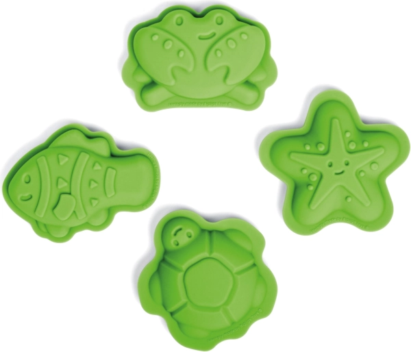 Silikonové formičky do písku zelené BIGJIGS TOYS Meadow