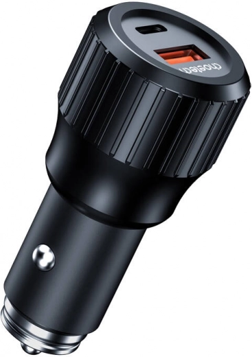 Choetech 63W duální nabíječka do auta USB‑C 45 W + USB‑A 18 W černá