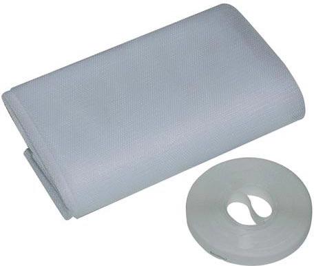 Okenní síť proti hmyzu 150 × 130 cm, bílá, samolepicí se suchým zipem