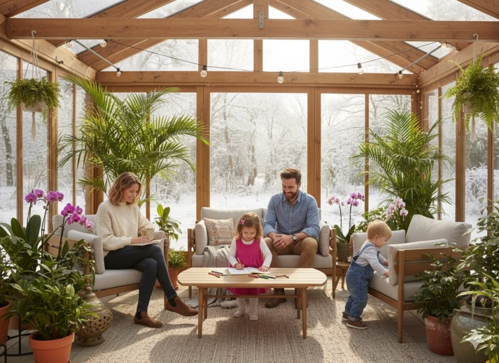 Praktický stolek s lamelovou deskou