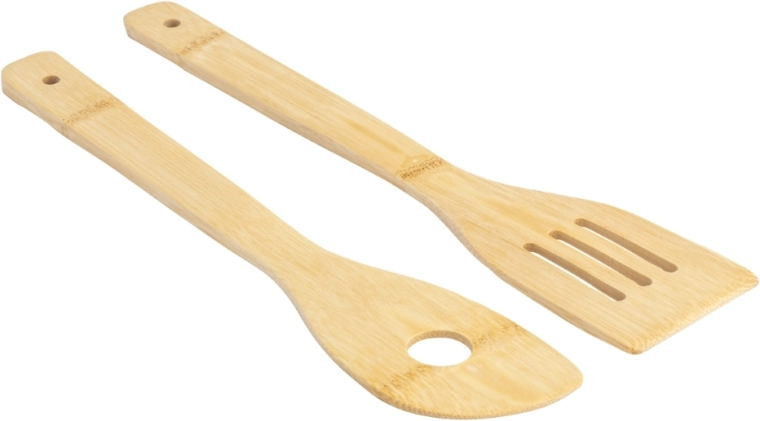 2× bambusové servírovací příbory v balení