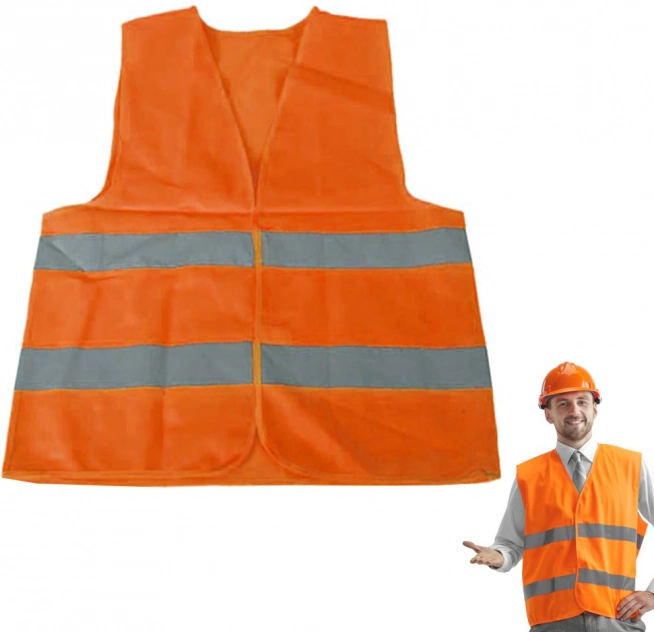Výstražná reflexní vesta oranžová XL