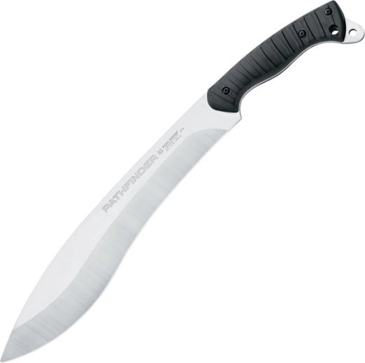 Nůž do přírody FOX KNIVES Pathfinder 35 cm, černý, FRN + guma, kožené pouzdro
