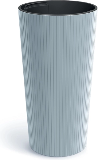 Květináč Lamia Slim 30 cm světle šedý s vnitřní vložkou