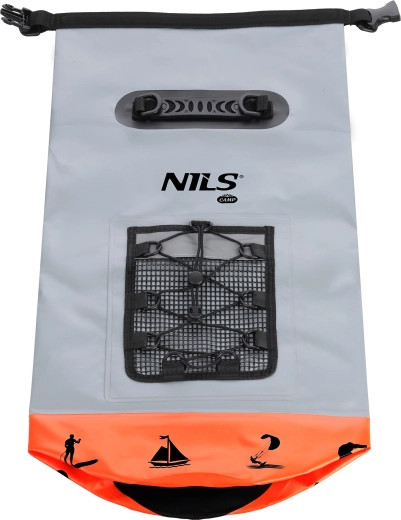 Odolný materiál PVC 500D a praktická síťovaná kapsa