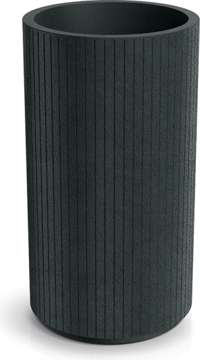 Vysoký kulatý květináč Coro Round High 40 cm – tmavě šedý