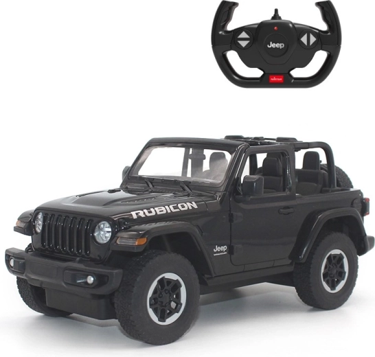 Rastar dálkově ovládaný Jeep Wrangler JL v měřítku 1:14 – Černá