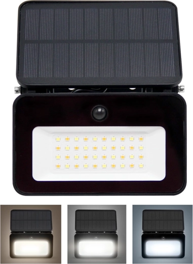 Solight solární LED reflektor se senzorem 6 W 660 lm, černý