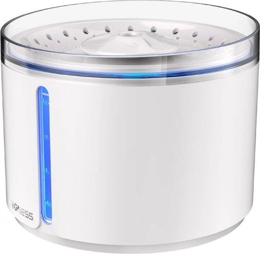 Chytrá fontána pro psy a kočky DOGNESS D09 s LED indikátorem 2,2 l bílá