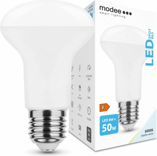 LED žárovka E27 8W studená bílá MODEE Smart Lighting R63