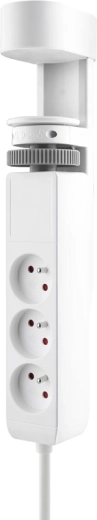 Solight přenosná stolní zásuvka s upínáním 3× 230 V + USB-A a 2× USB-C PD, 2 m, bílá