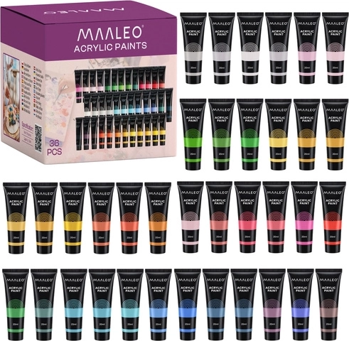 Akrylové barvy Maaleo 36 × 20 ml
