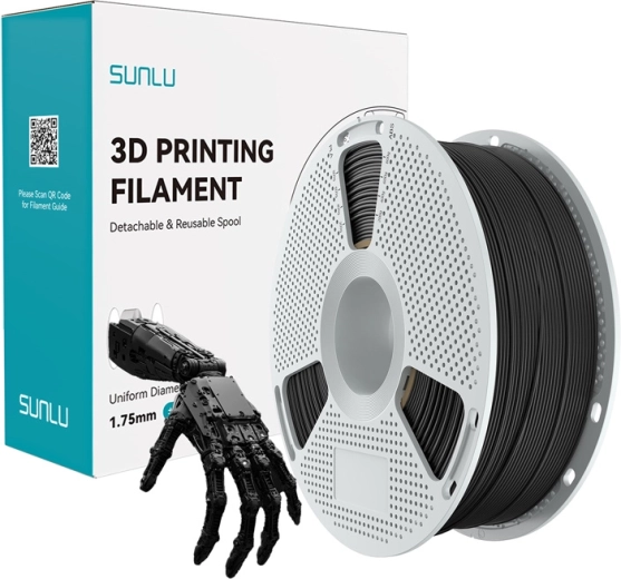 Sunlu easy pa nylonový filament 1,75 mm 1 kg černý