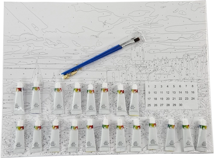 Malování podle čísel s rámem 40 × 50 cm – pirátská loď