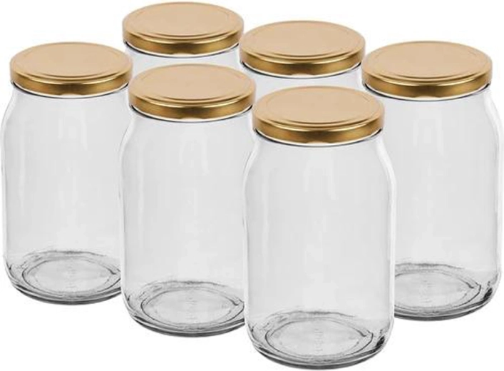 Sada zavařovacích sklenic Twist 900 ml s víčkem 82 mm, 6 ks
