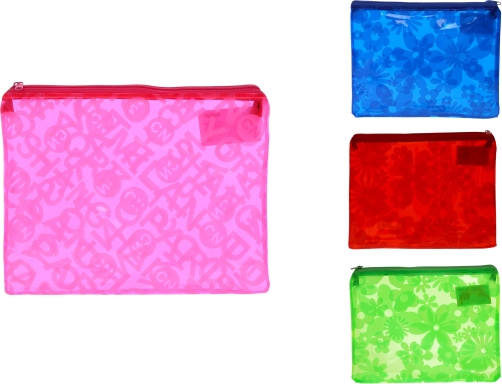 složka na dokumenty se zipem s květinovým vzorem 16 × 20,5 cm