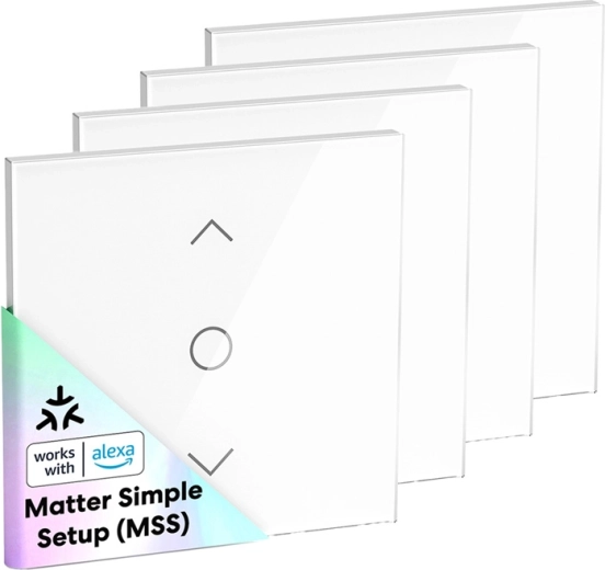 Meross inteligentní Wi‑Fi spínač pro žaluzie a rolety s Matter (4 ks)