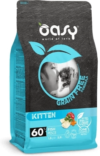Oasy Grain Free Kitten Fish granulované krmivo pro koťata 1,5 kg