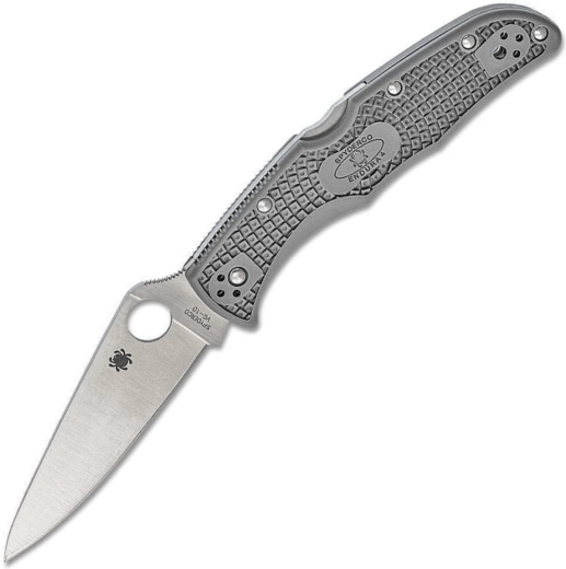 Spyderco Endura 4 Flat Ground kapesní nůž 9,5 cm, satén, šedý, FRN