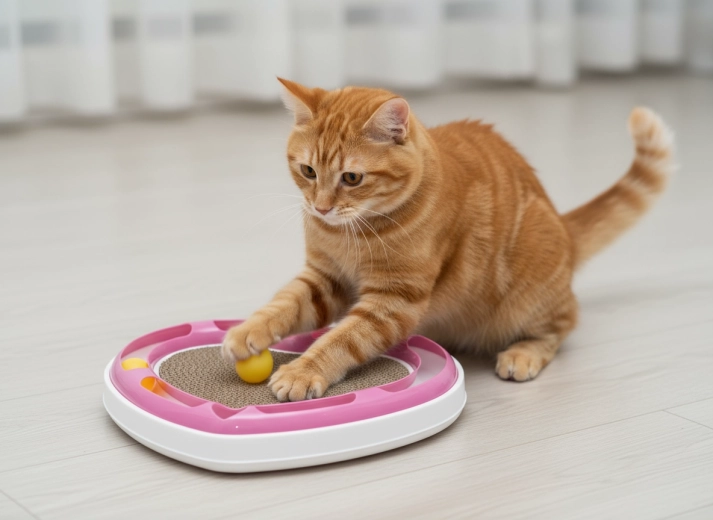 Interaktivní kolejnice s míčky