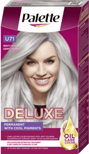 Palette Deluxe U71 ledově stříbrná – permanentní barva na vlasy 50 ml