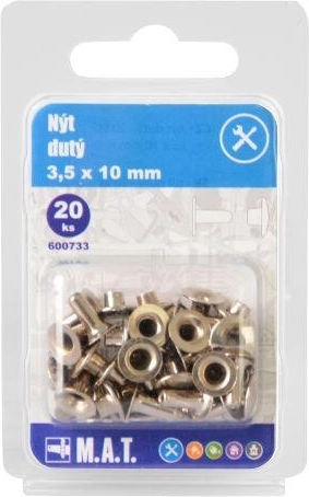 Nýt dutý 3,5 × 10 mm (20 ks)