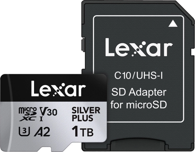 Paměťová karta Lexar Silver Plus microSDXC 1 TB s adaptérem SD
