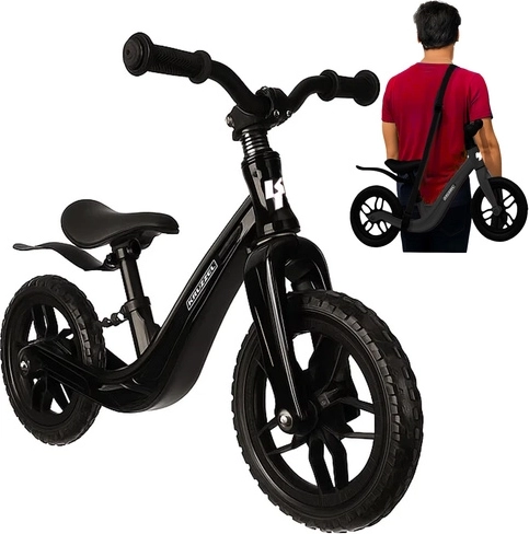 Černé odrážedlo Kruzzel pro děti 2+