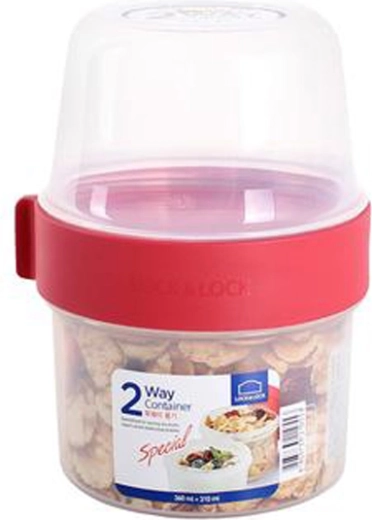 Dvoukomorová dóza na potraviny Lock&Lock 2v1 670 ml