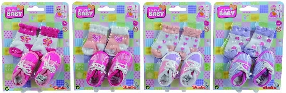 Simba botičky a ponožky pro panenku New Born Baby 38–43 cm - 1 kus