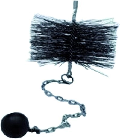 Komínový kartáč 200 mm s okem a závažím 0,5 kg