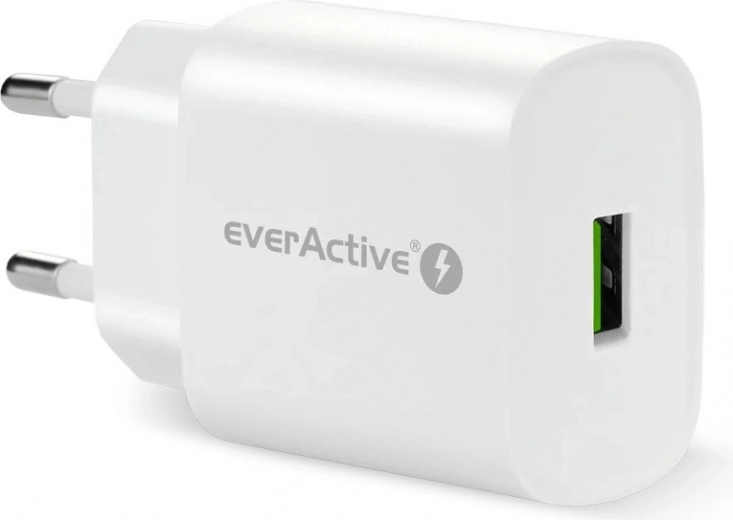 Bílá USB nabíječka 18W QC3.0