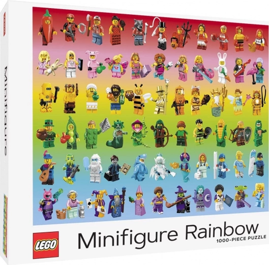 Puzzle LEGO duhové minifigurky 1000 dílků