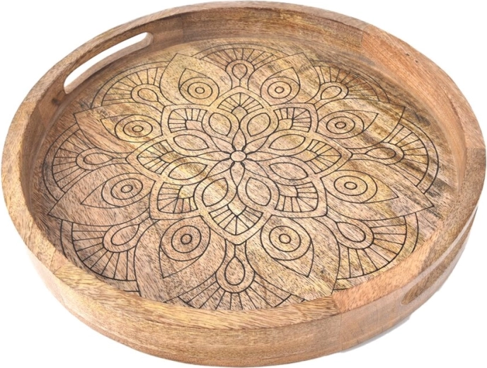 Tác z mangového dřeva MANDALA