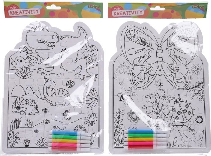 Kreativní sada puzzle s fixy - 1 kus