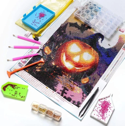 Sada nástrojů pro diamond painting a vyšívání diamanty