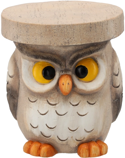 Zahradní dekorativní socha sovy – podstavec pro květináč