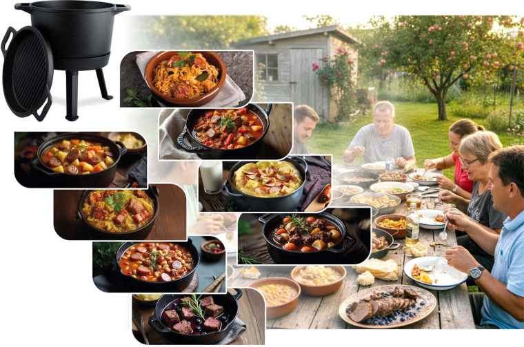 Víko 2 v 1: pánev i grilovací deska