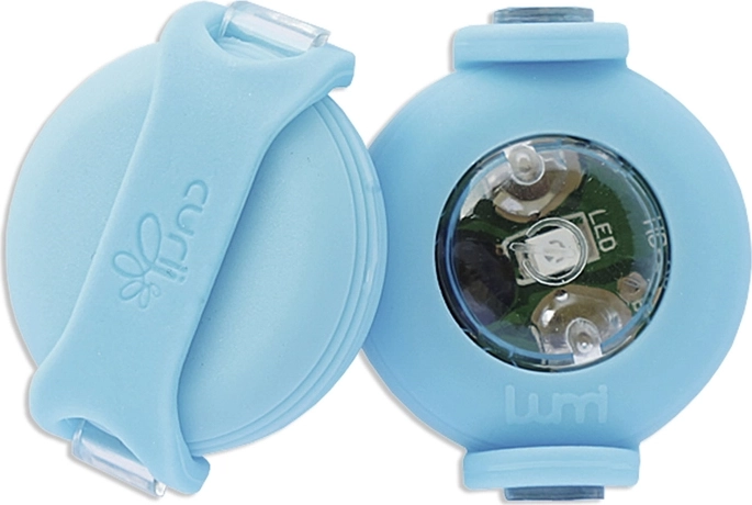Curli luumi LED bezpečnostní světlo na obojek cyan