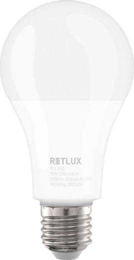 LED žárovka RETLUX RLL 610 E27 15 W teplá bílá