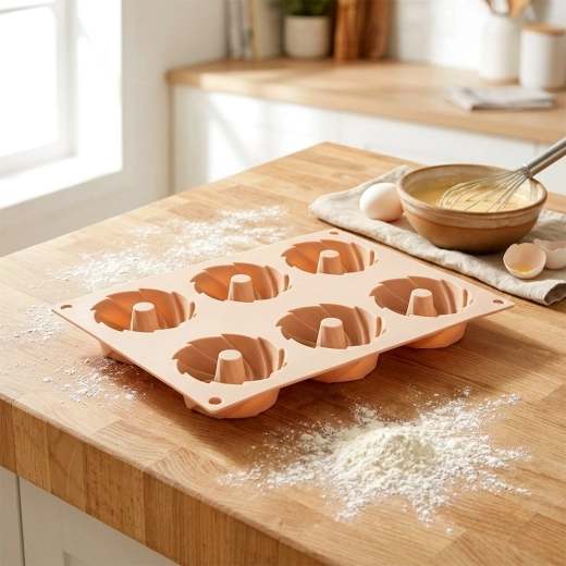 6 důlků s komínkem pro rovnoměrné pečení