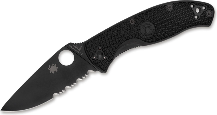 Spyderco Tenacious Lightweight Black kapesní nůž 8,6 cm, celočerný, FRN