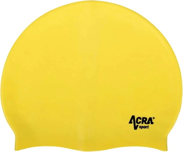 Acra silikonová plavecká čepice – Žlutá