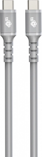 Silikonový USB C - USB C kabel 1m šedý