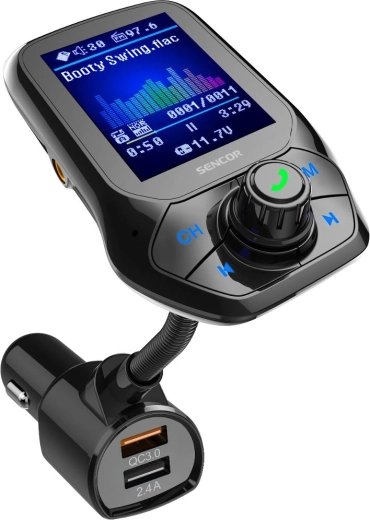 Sencor Bluetooth FM modulátor do auta s rychlonabíjením