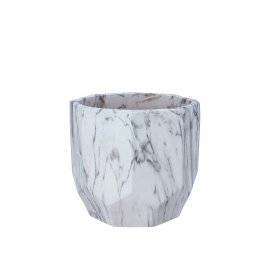 Keramický obal na květináč s mramorovým efektem 18 × 18 × 17 cm