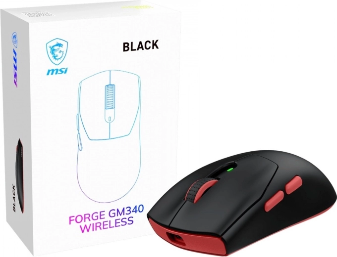 MSI Forge bezdrátová herní myš gm340w černá